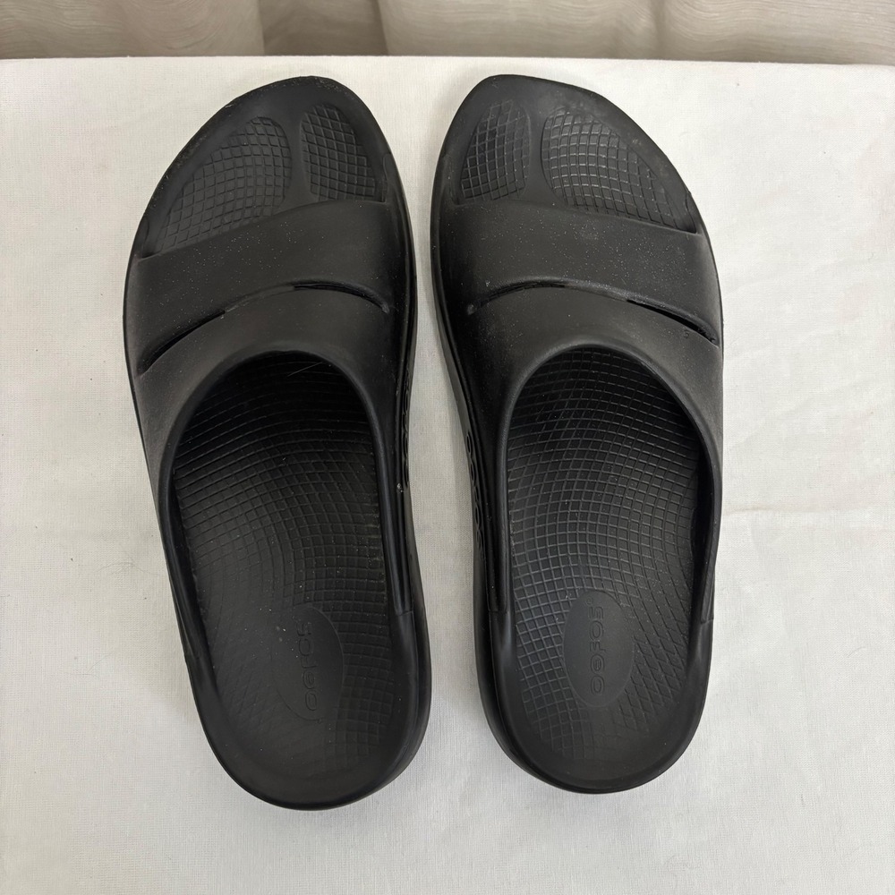Oofos OOahh Slide Sandal Black Recovery Footwear Mens 11 Womens 13 EU 44